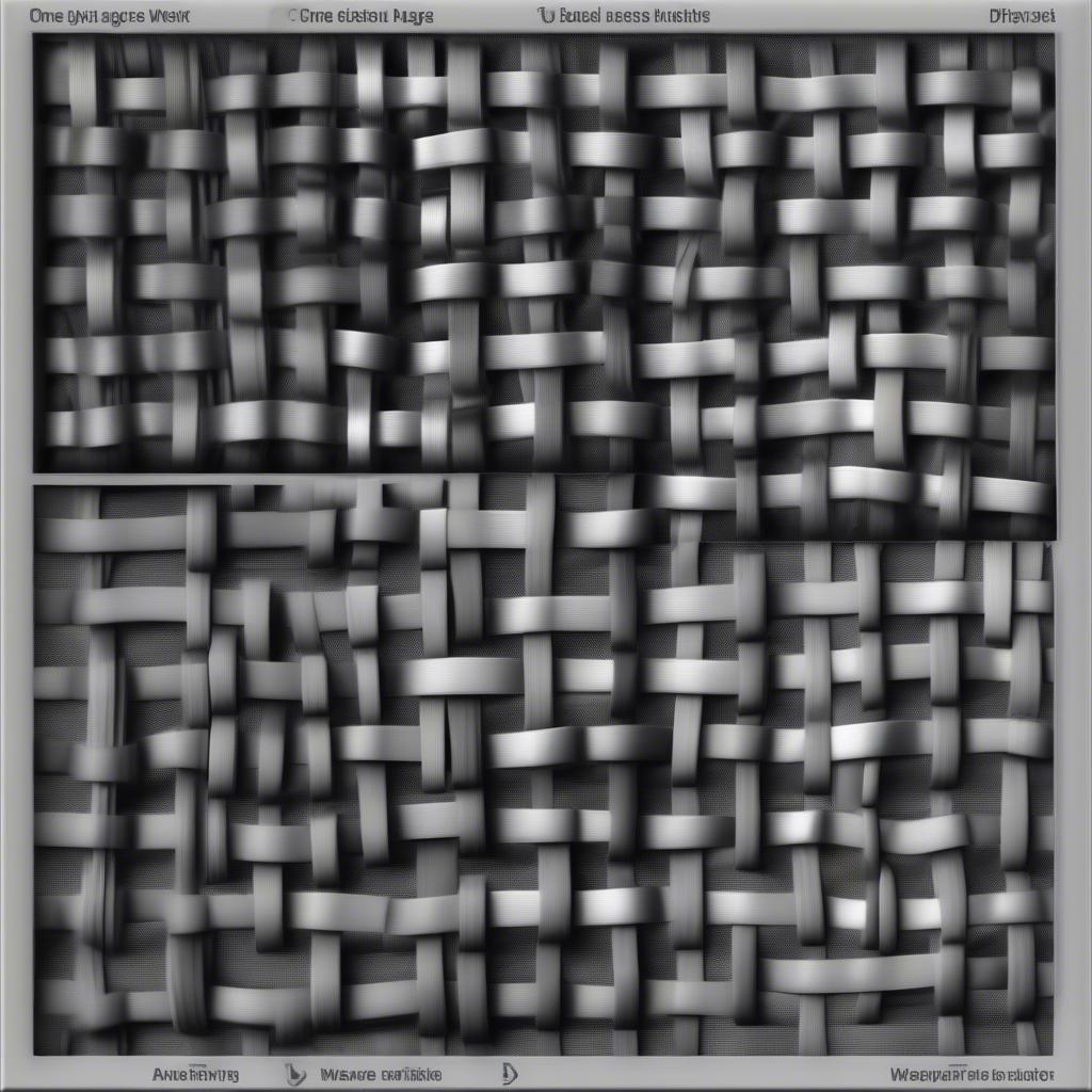 Comparison between closed basket weave and open weave, highlighting the difference in density and surface appearance.