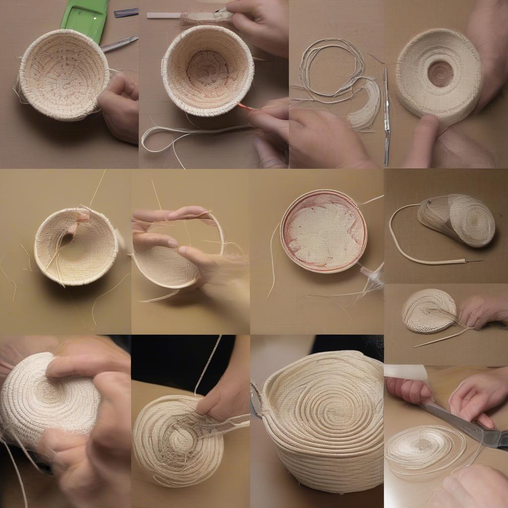 Step-by-Step Coil Basket Weaving Process