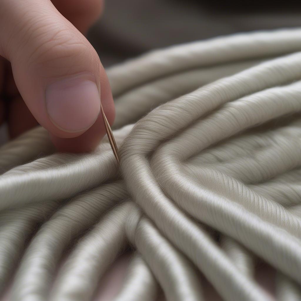 Coiling a Fabric Braid Basket