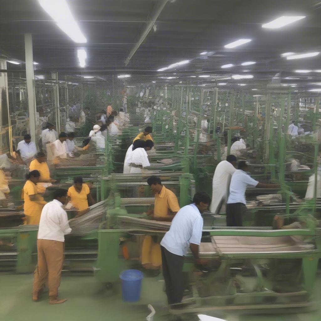 Inside a woven bag factory in Coimbatore, showing the production process.