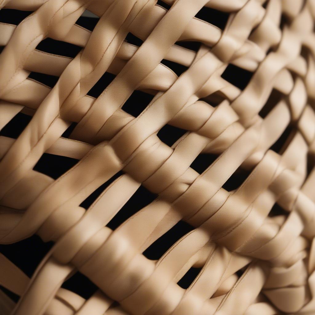 Close-up of the Cole Haan Benson Small Woven Tote Bag Materials