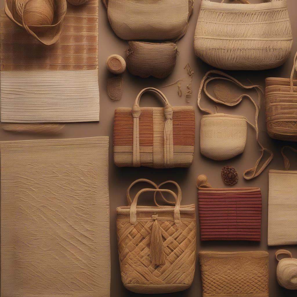 Close-up of Weaving Techniques and Natural Fibers Used in Colombian Bags