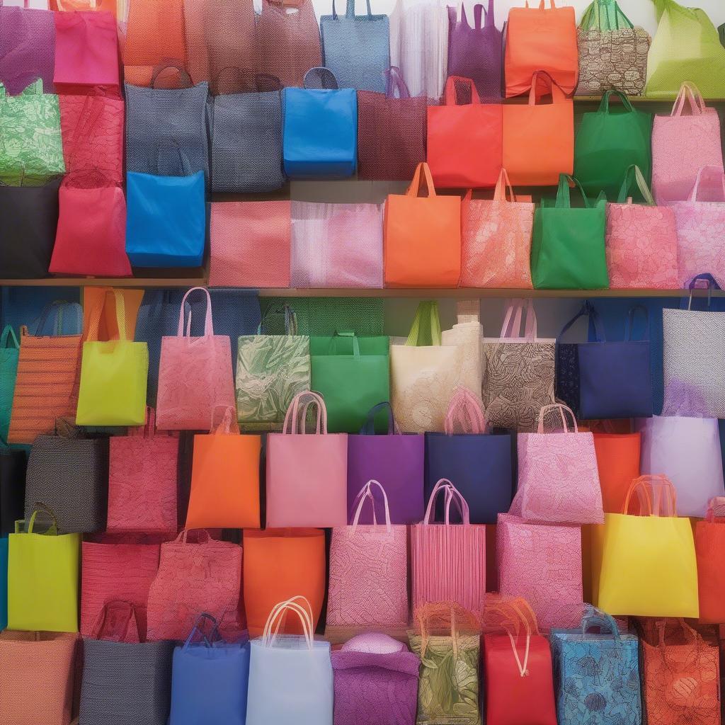 Variety of Colorful Nonwoven Shopping Bags