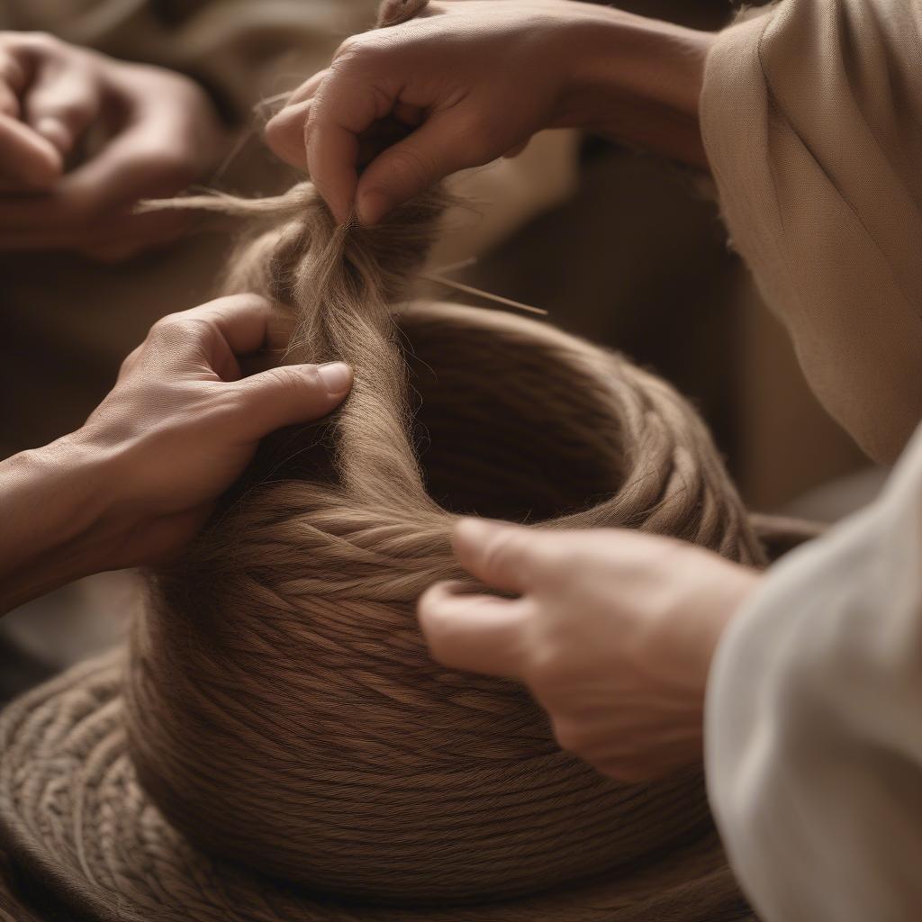 Coiling Technique in Como Basket Weaving