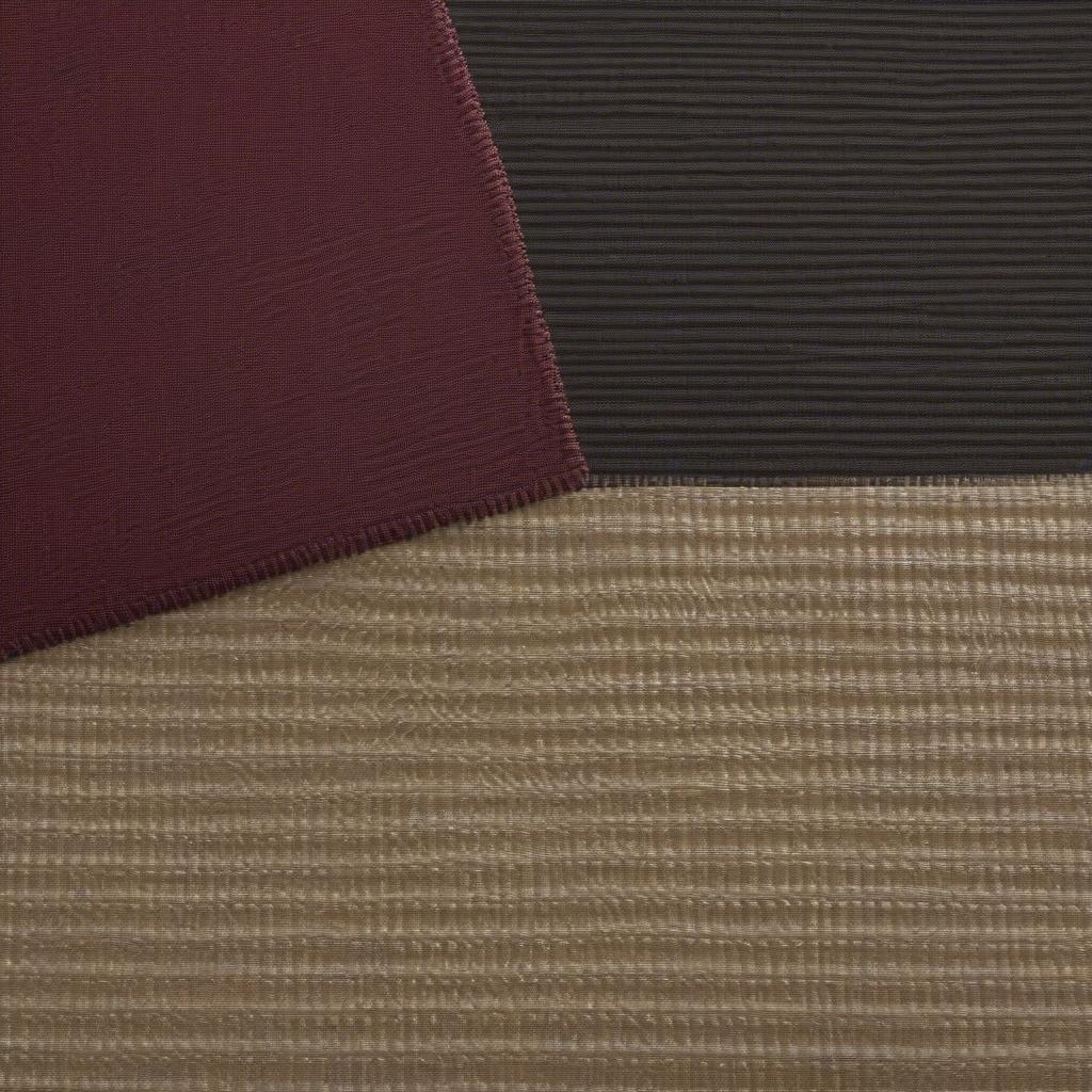 Visual comparison of basket weave fabric with twill and plain weave fabrics