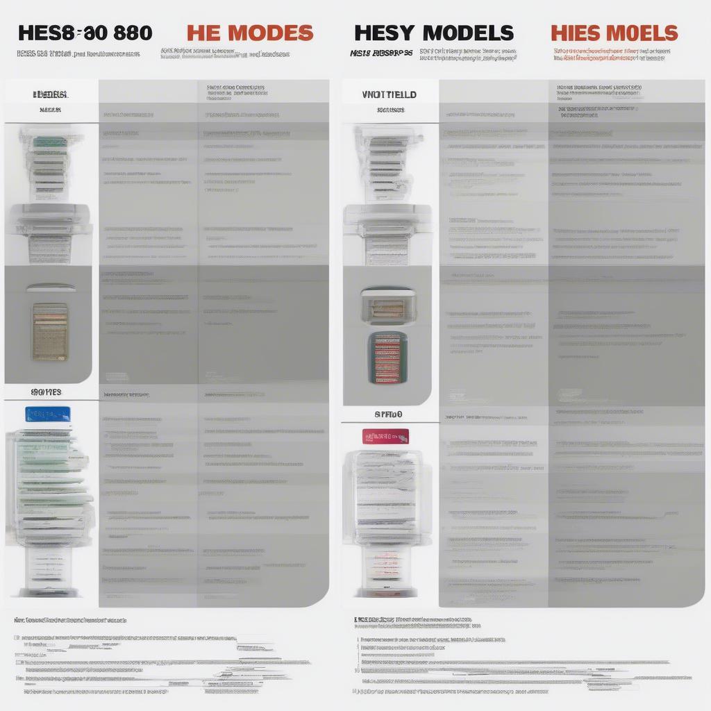 Comparing HES 80 Models