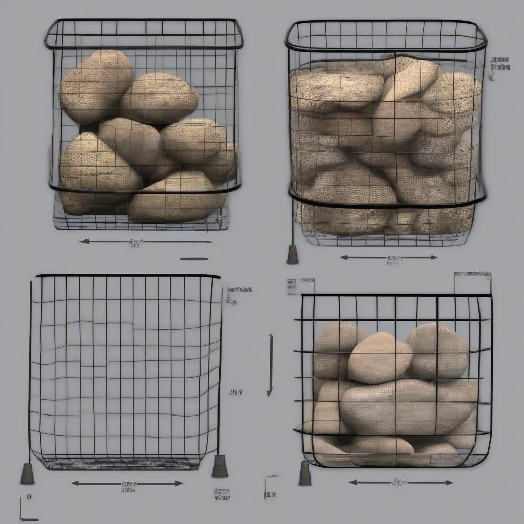 Comparison of Rock Gauging Mesh Basket Sizes for Different Applications