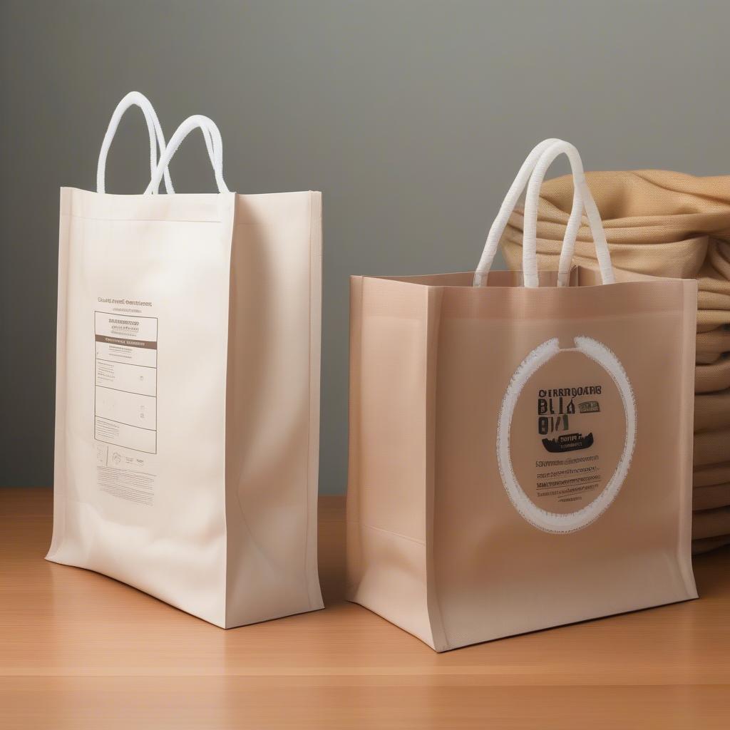 Comparison of non-woven, paper, and plastic bags in terms of durability and environmental impact.