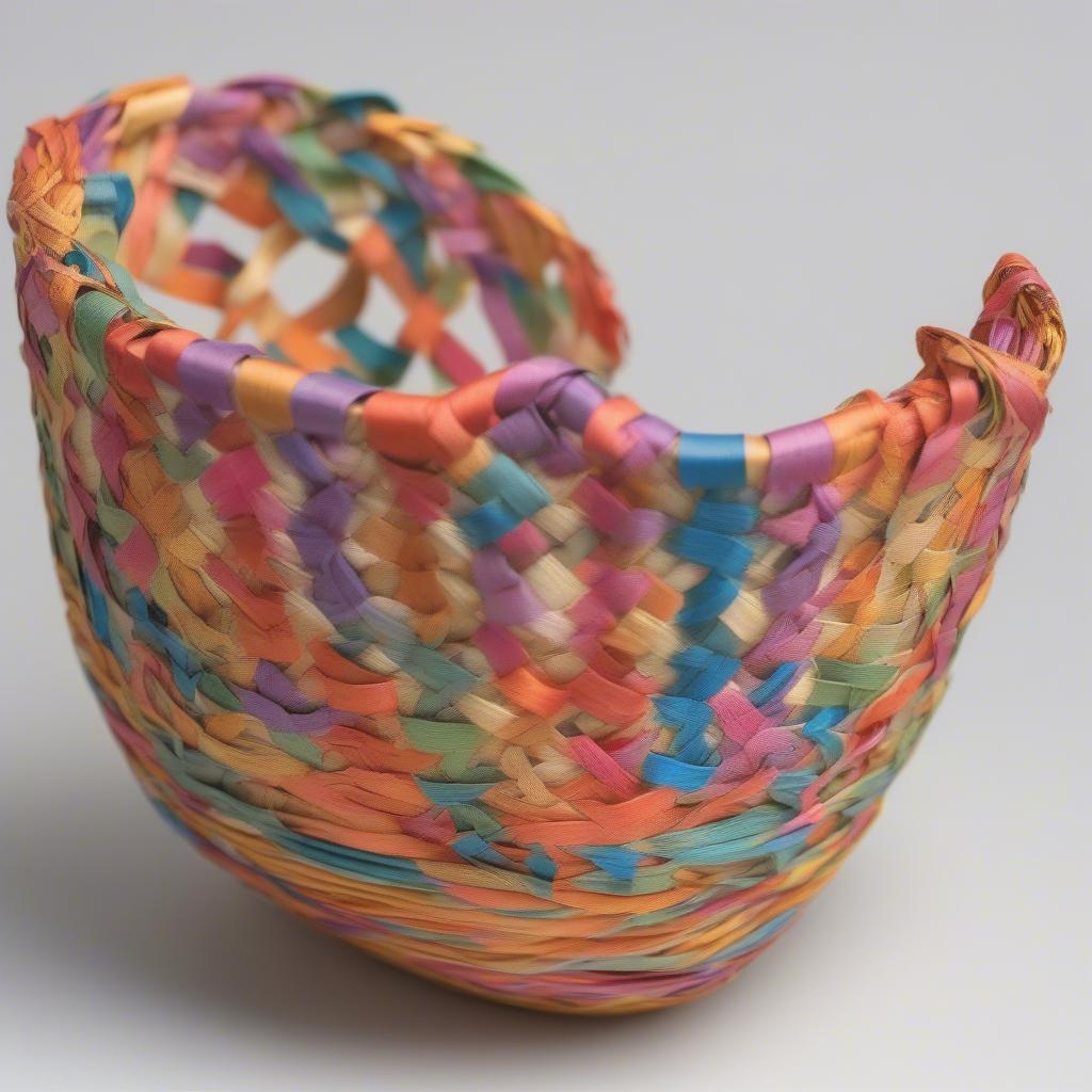 Completed Heart-Shaped Paper Basket