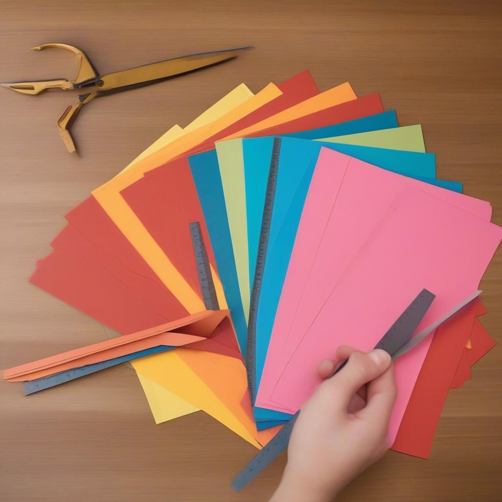 Cutting Construction Paper into Strips