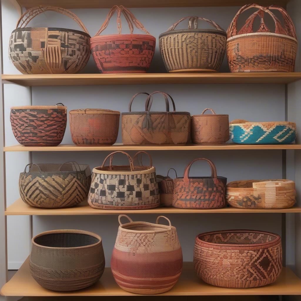 Contemporary Cherokee Double Weave Baskets