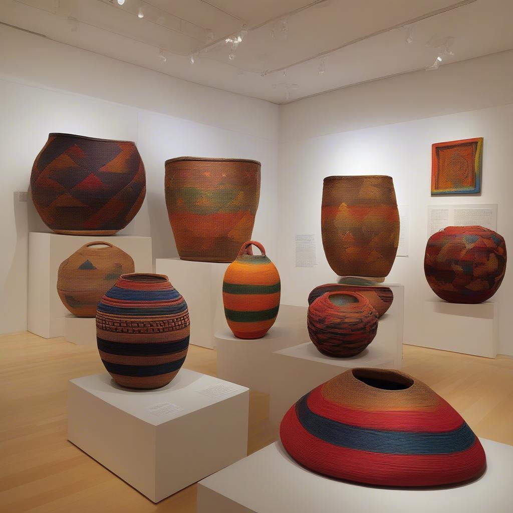 Contemporary Indian Basket Art in New York Gallery