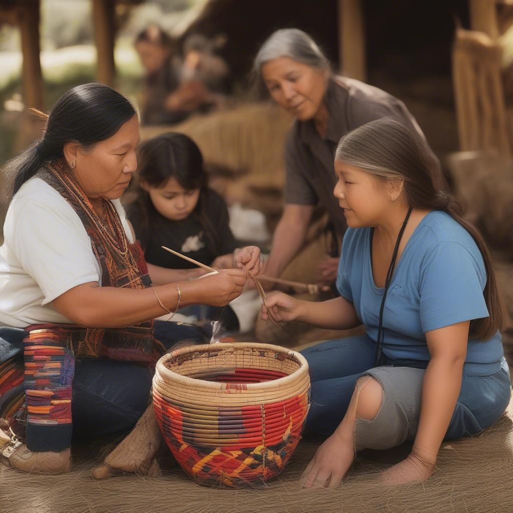 Contemporary Miwok Basket Weavers