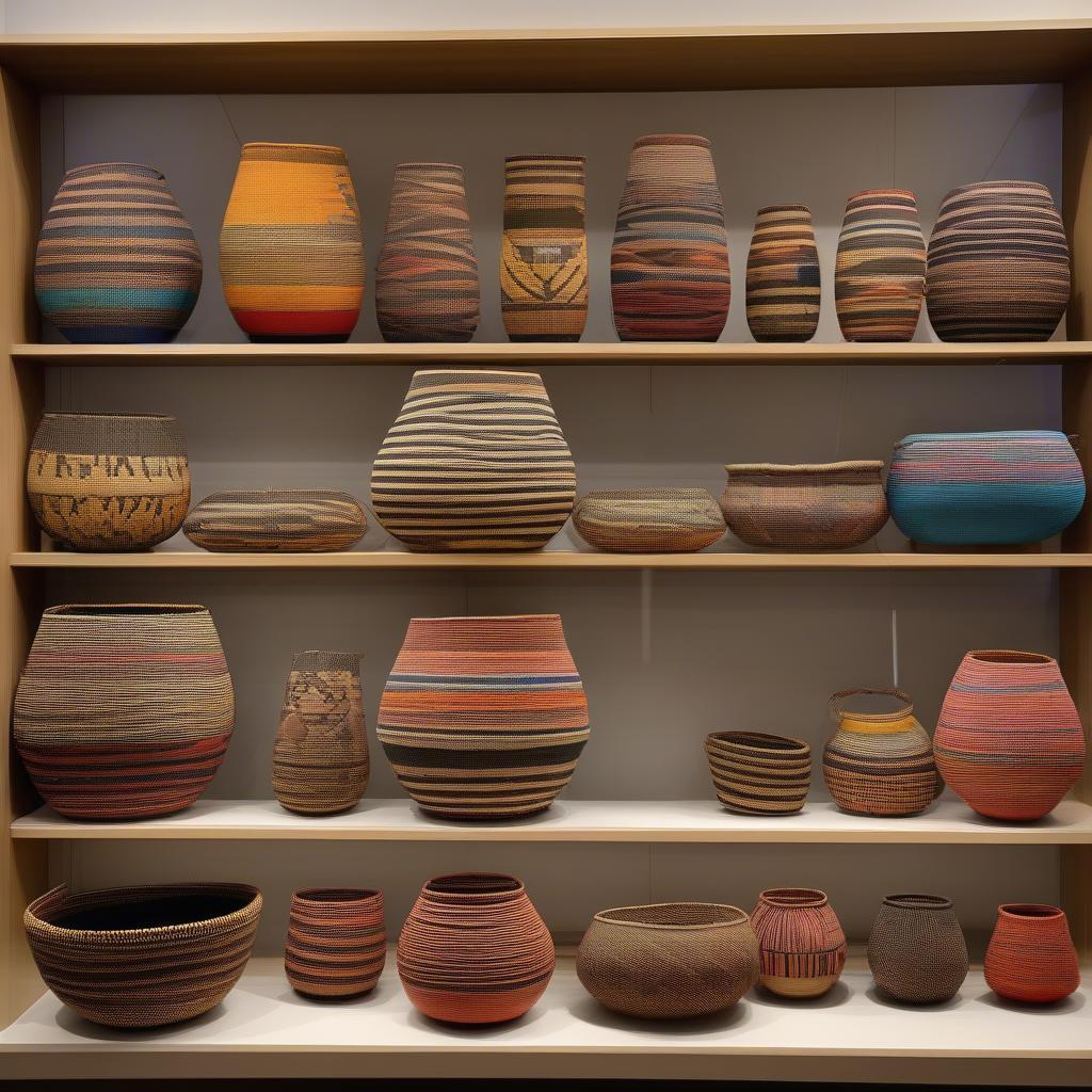 Contemporary Tribal Weaving Baskets Incorporating Modern Designs