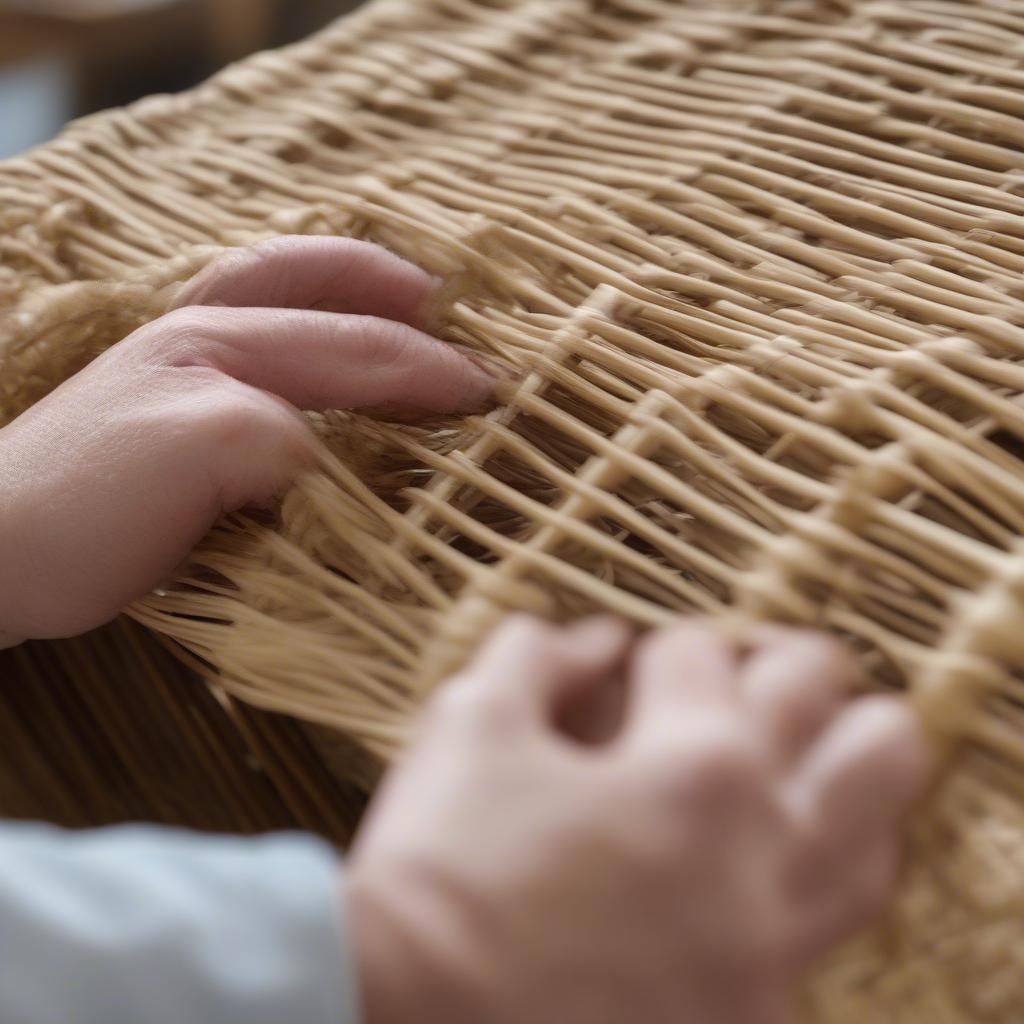 Establishing the Base Layer for a Straw Chair Seat