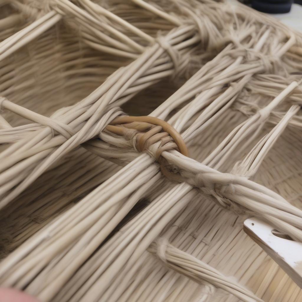 Creating the Square Base of a Willow Basket