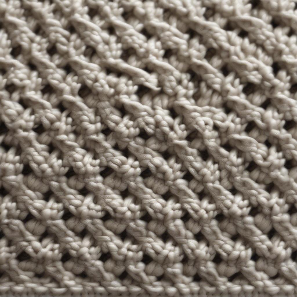 Close-up of the Crochet Basket Weave Stitch