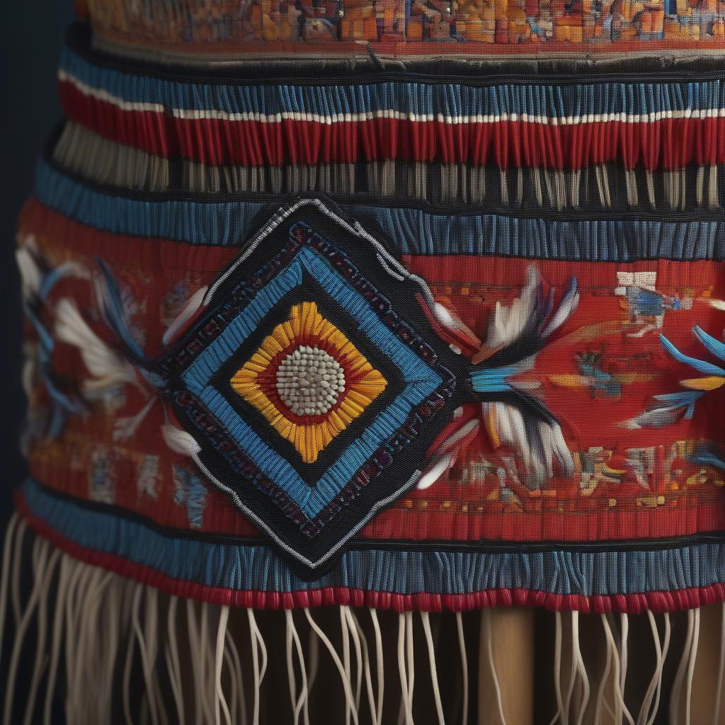 Crow Beadwork on Traditional Clothing