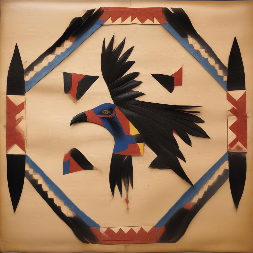 Geometric Designs on a Crow Parfleche