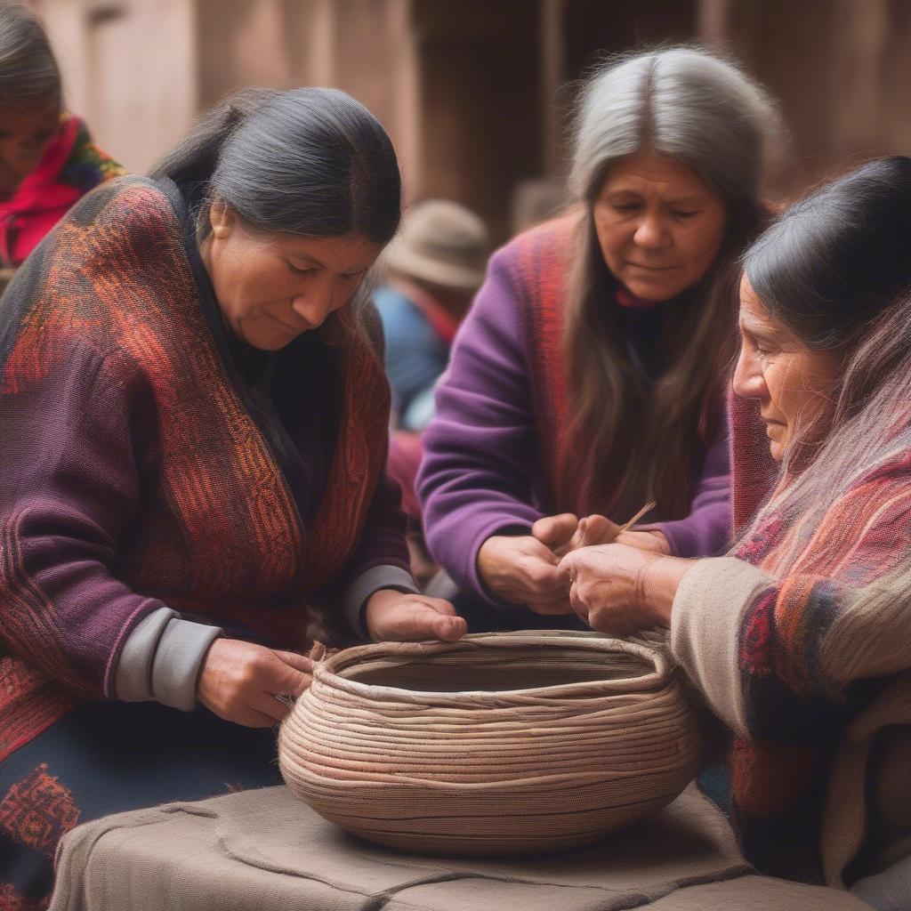 Cusco Basket Weaving Tour Group