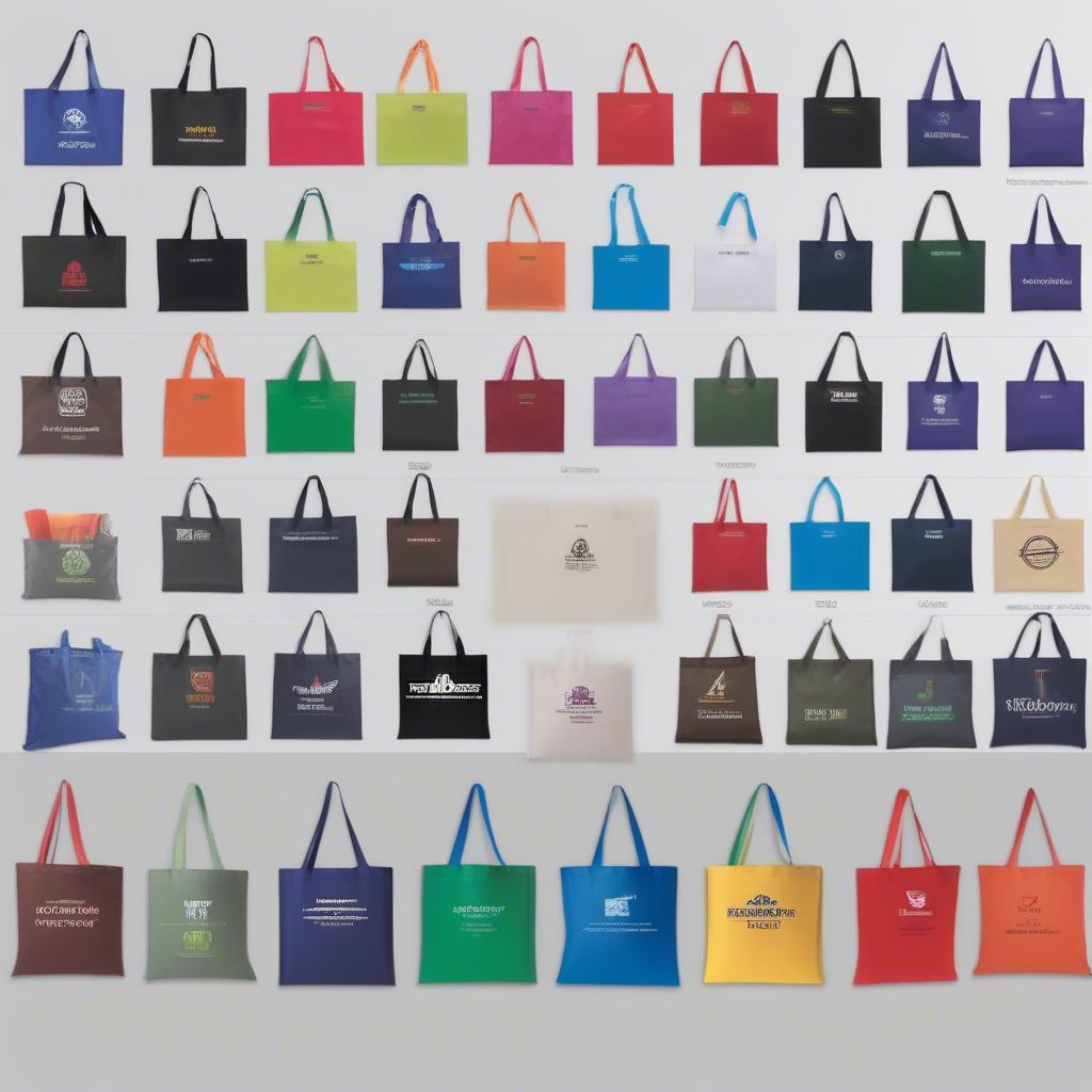 Custom Non-Woven Tote Bags in Various Colors and Sizes