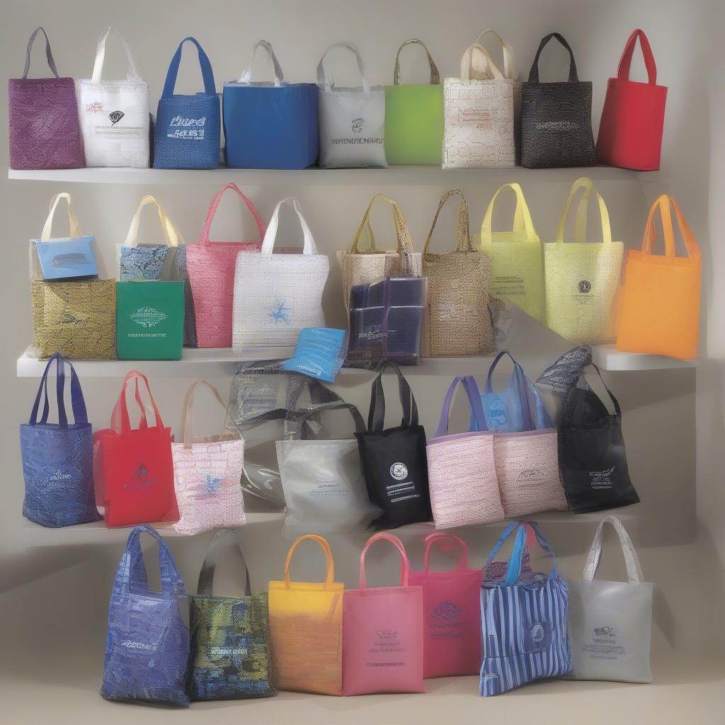 Examples of custom-printed non-woven bags with zippers