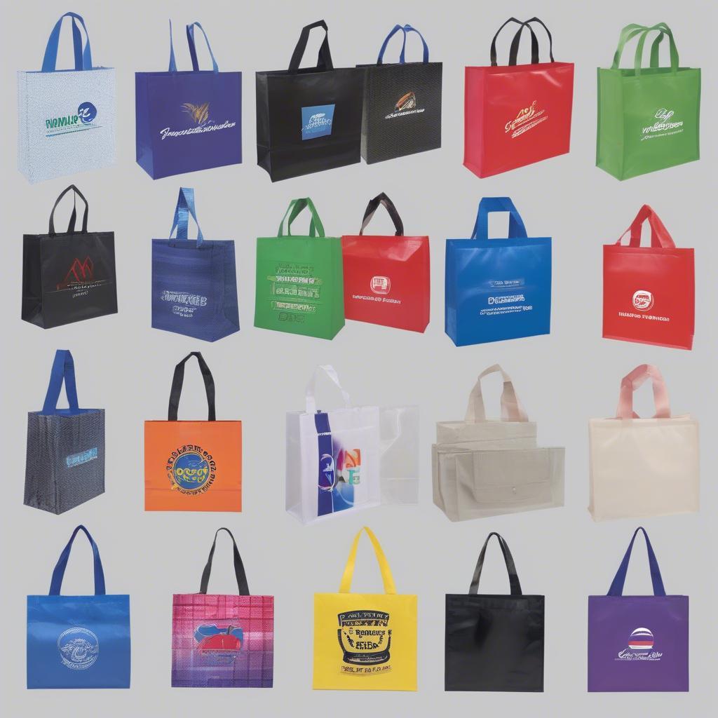 Custom Printed PP Woven Bags with Various Designs and Logos