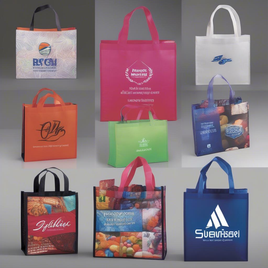 Custom Printed Zipper PVC Non-Woven Bags with Company Logos