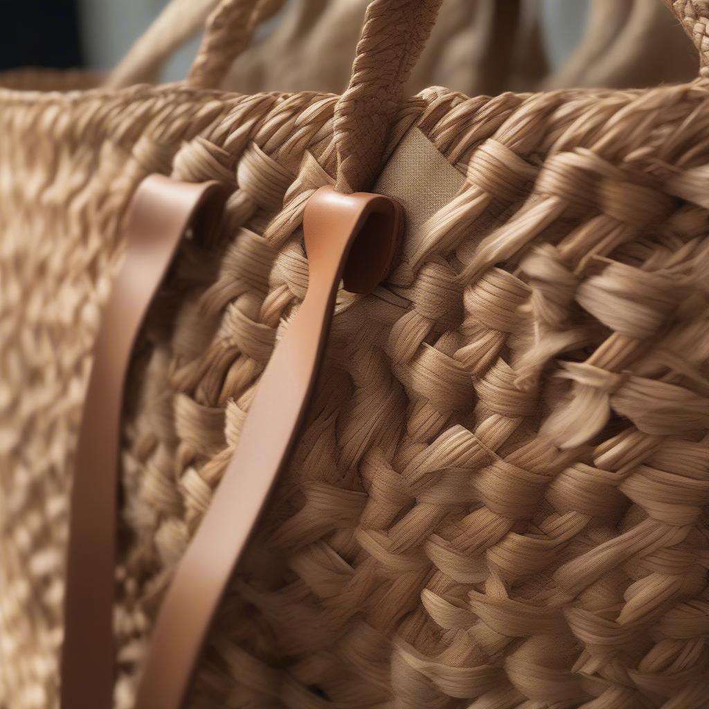 Custom Woven Tote Bag Made from Natural Fibers