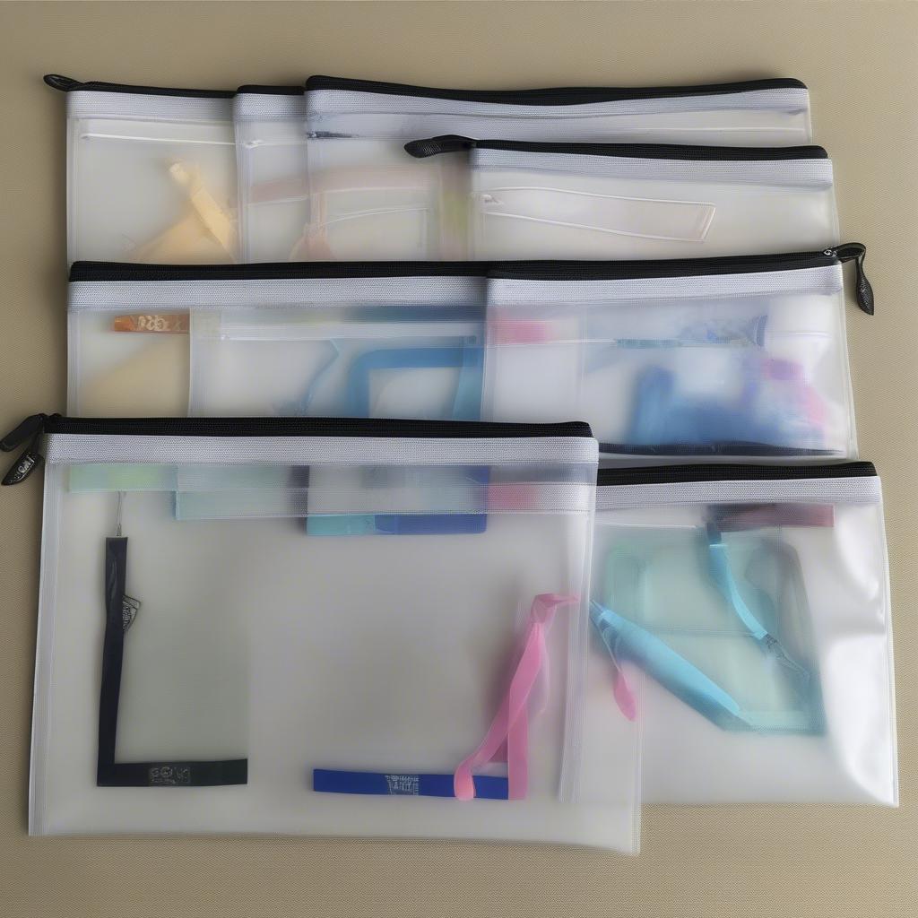 Samples of Customized Non-Woven PVC Zipper Bags