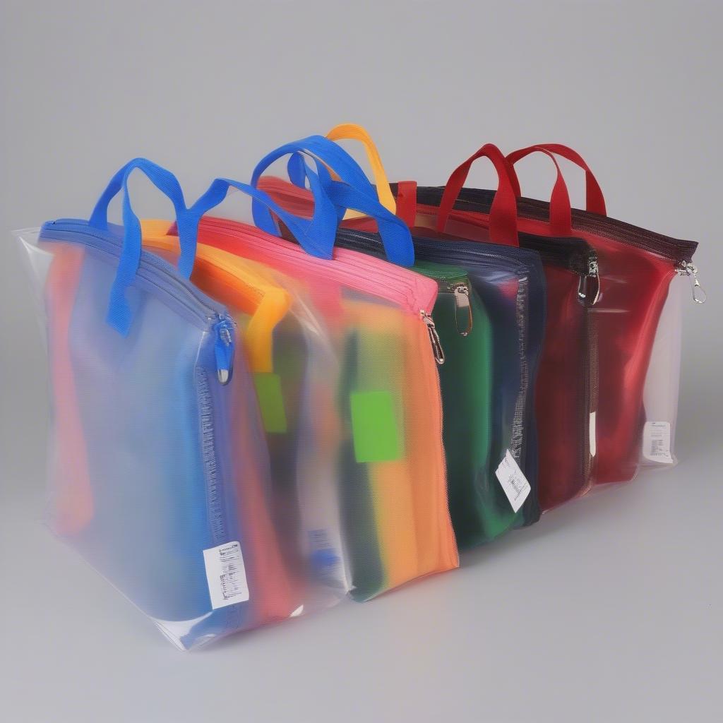 Custom Non-Woven PVC Zipper Bags with Handles in Various Colors and Sizes