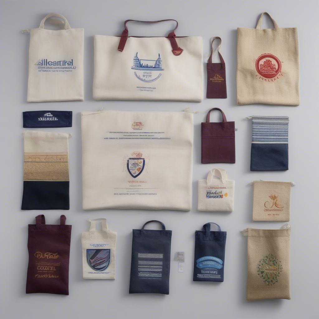 Customized Woven Cotton Sample Bags with Logos