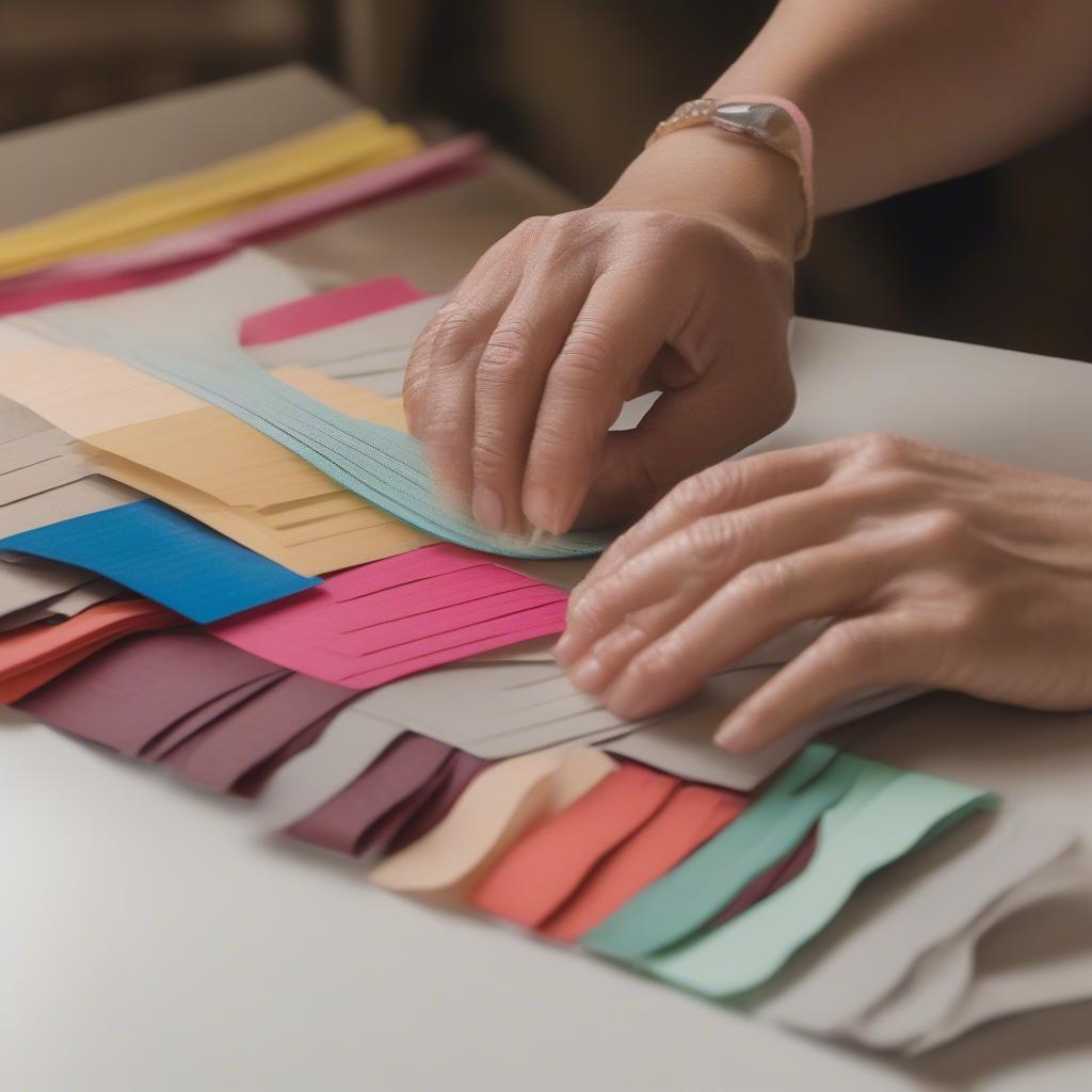 Cutting Paper Strips for Weaving