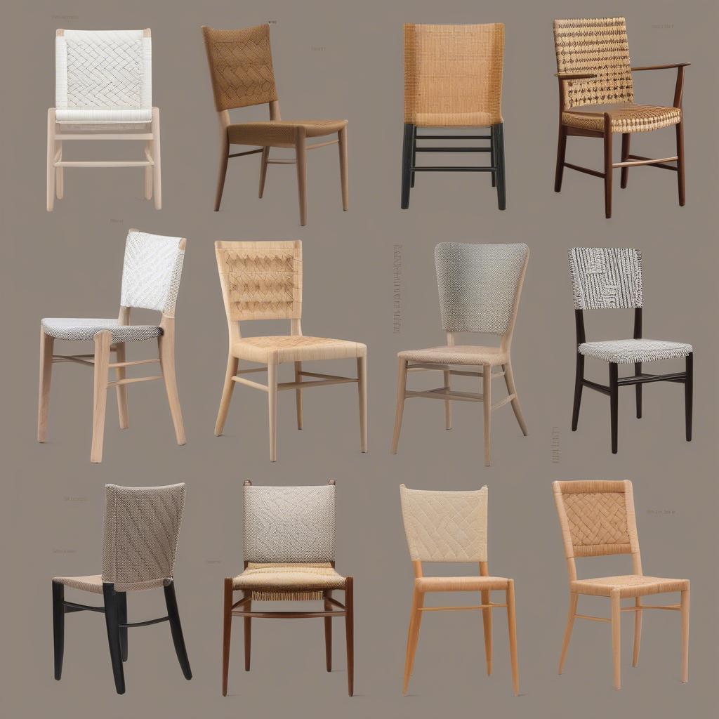 Variety of Danish Chair Weaving Patterns