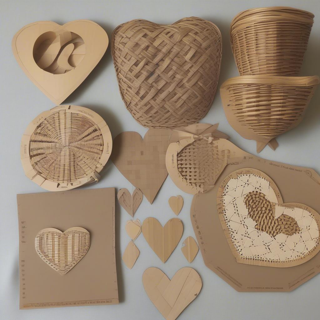 Danish Heart Basket Template Options