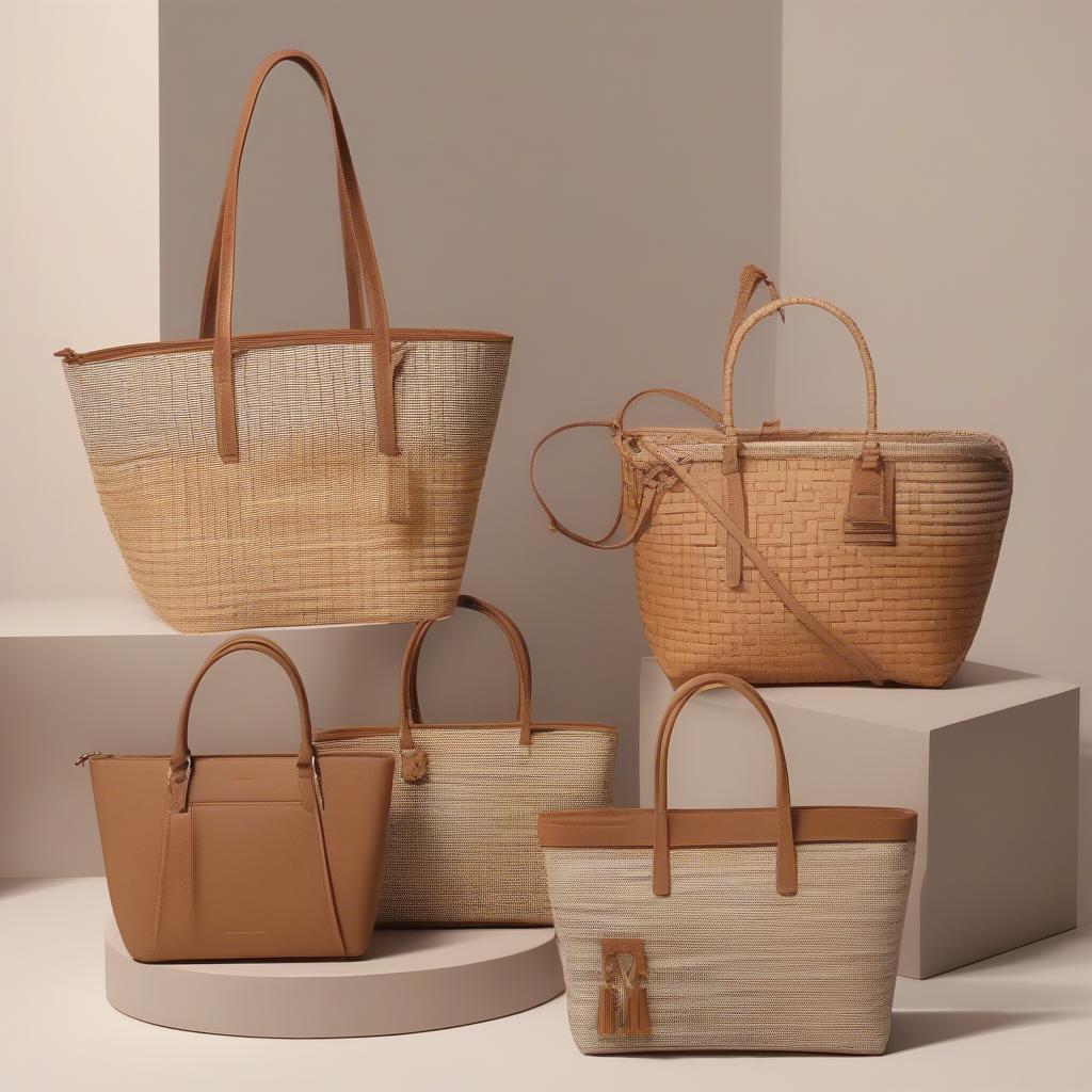 Different Styles of David Jones Basket Weave Bags