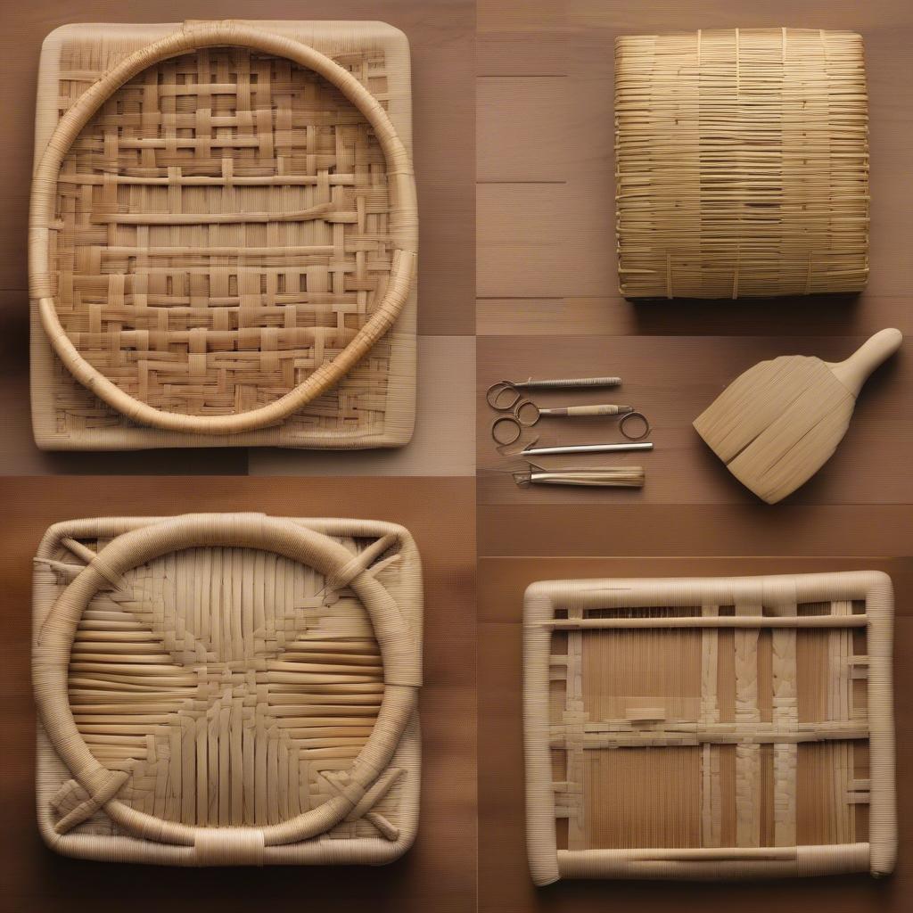 Examples of Basket Weaving Patterns on a Dead Dough Board