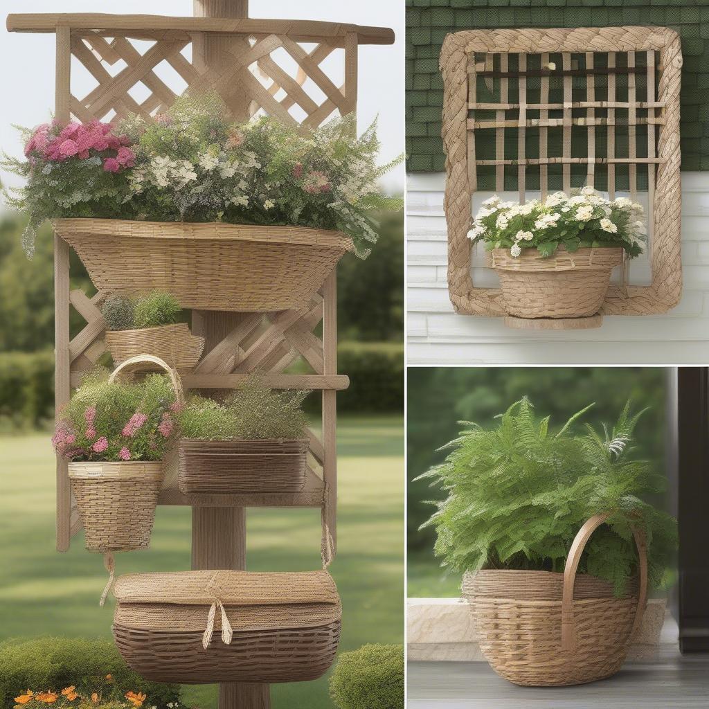 Decorative Basket Weave Yard Accents