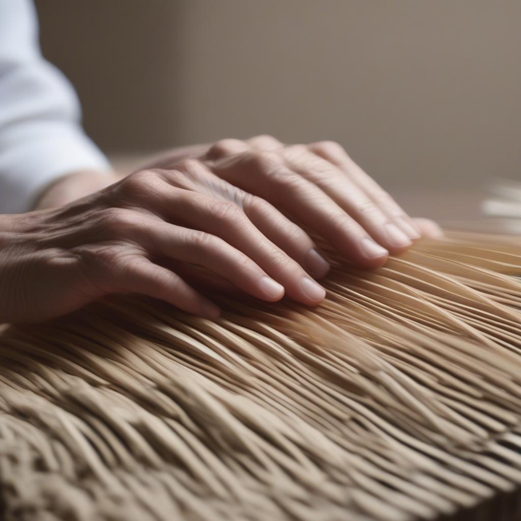 Demonstrating Over-Under Weaving Technique