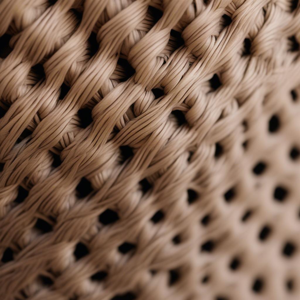 Close-up view of a diamond weave basket showcasing the intricate pattern and craftsmanship