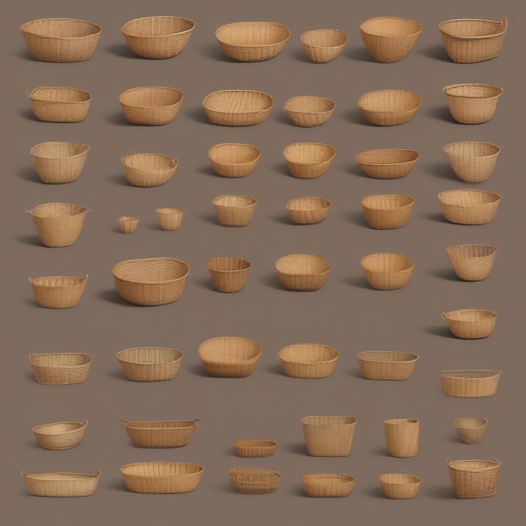 Variety of Basket Shapes and Sizes in Basket Weaving