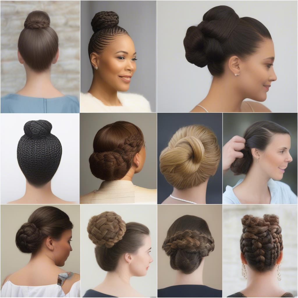 Different basket weave bun variations