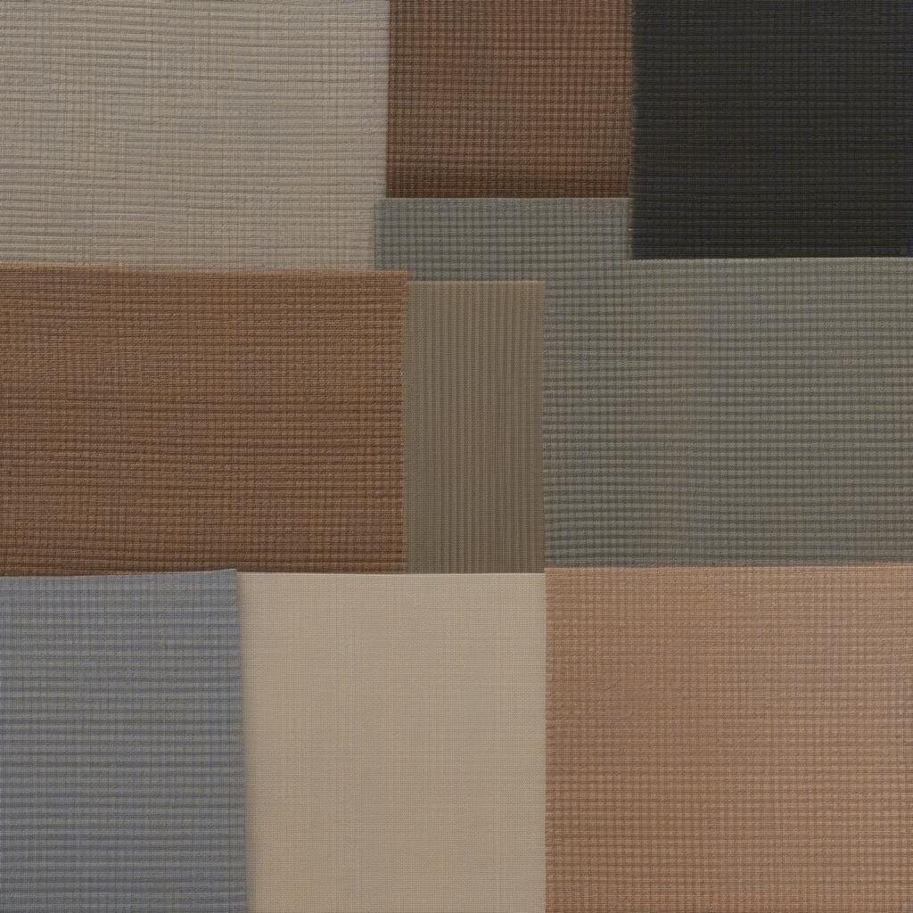 Variety of basket weave fabrics in different colors and textures