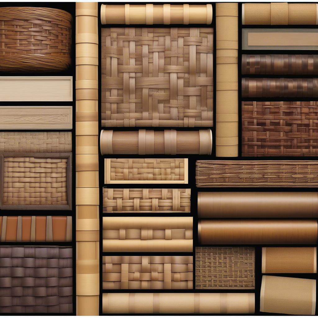 Different styles of basket weave frames