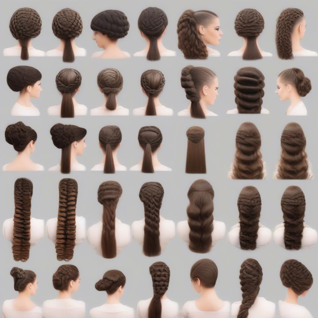 Variety of Basket Weave Hairstyles