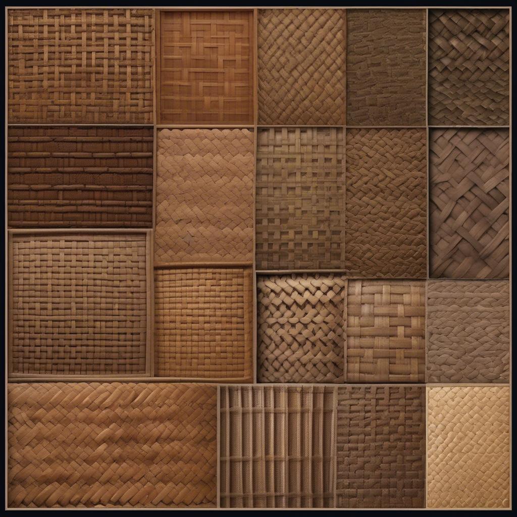 Variety of Basket Weave Patterns Used in Back Supports