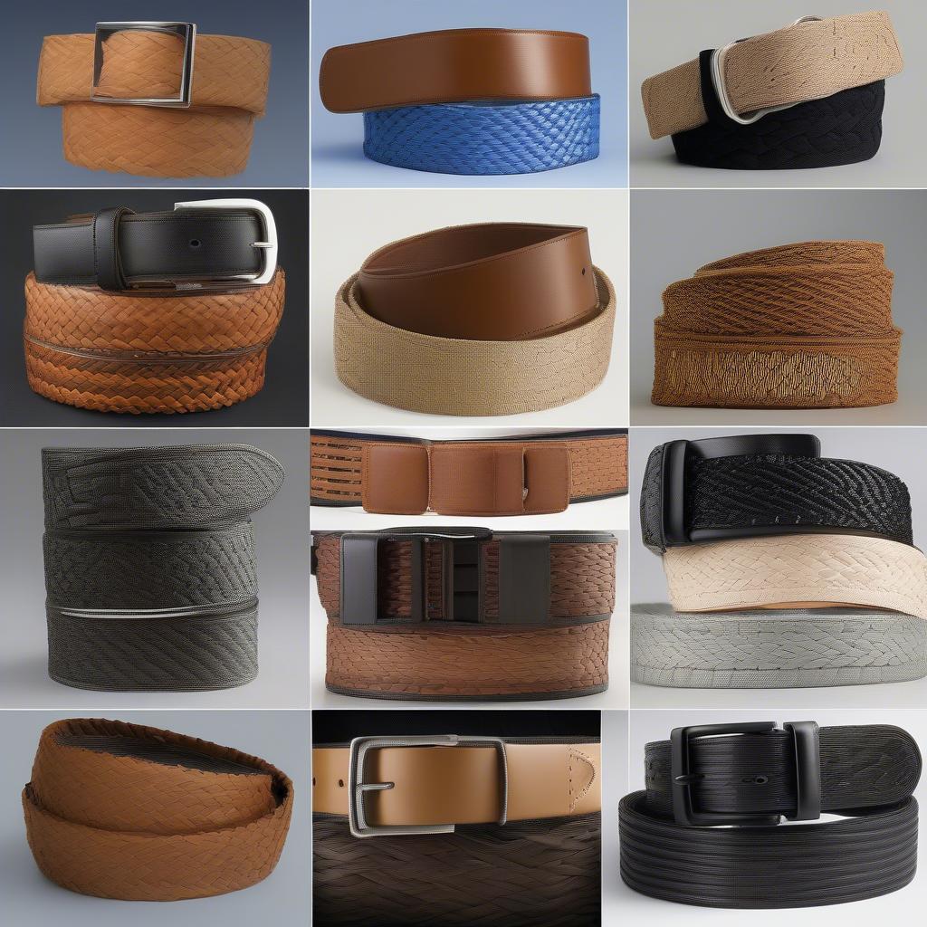 Variety of Basket Weave Velcro Belt Styles