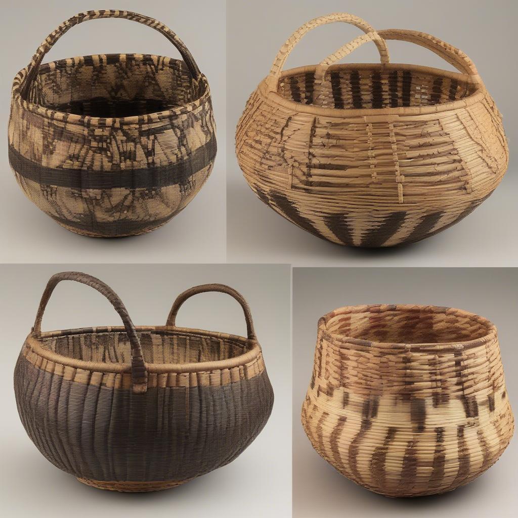 Examples of different basket weaving projects