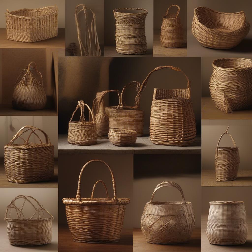 Variety of basket weaving styles in Northern Ireland