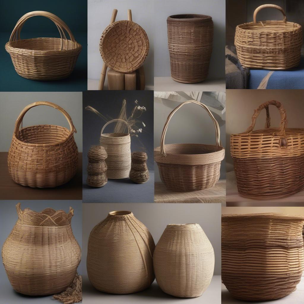 Different Basket Weaving Techniques Demonstrated on Various Materials